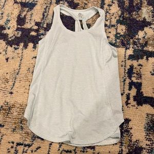 Campion teal and white striped tank